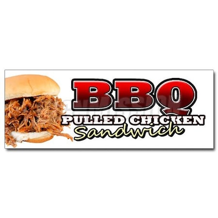 BBQ PULLED CHICKEN SANDWICH DECAL Sticker Bbq Sauce Slow Smoked Barbeque